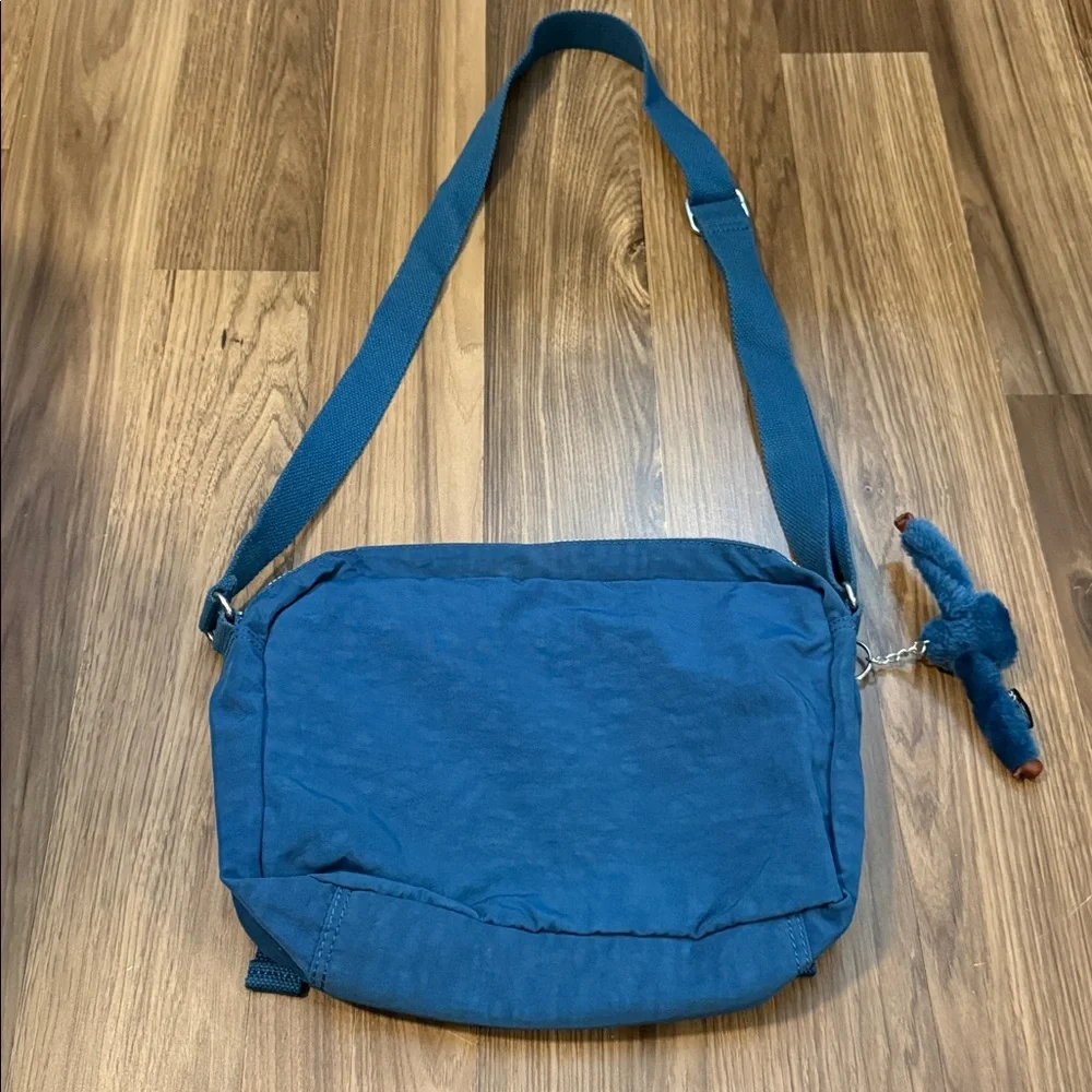 Kipling Gracy Teal Blue Lots of POCKETS Shoulder Crossbody Bag
